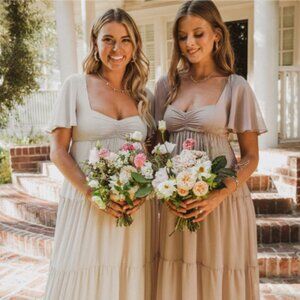 🌸 Show Me Your Mumu Nicole Maxi Dress ~ Blush – Size M (NWT)